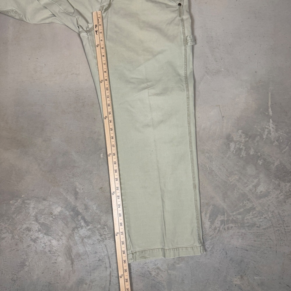 Plugg Co Mens Carpenter Pants 32x30 Tan Khaki Wide Leg Workwear‎ Cotton Vintage - Picture 7 of 8